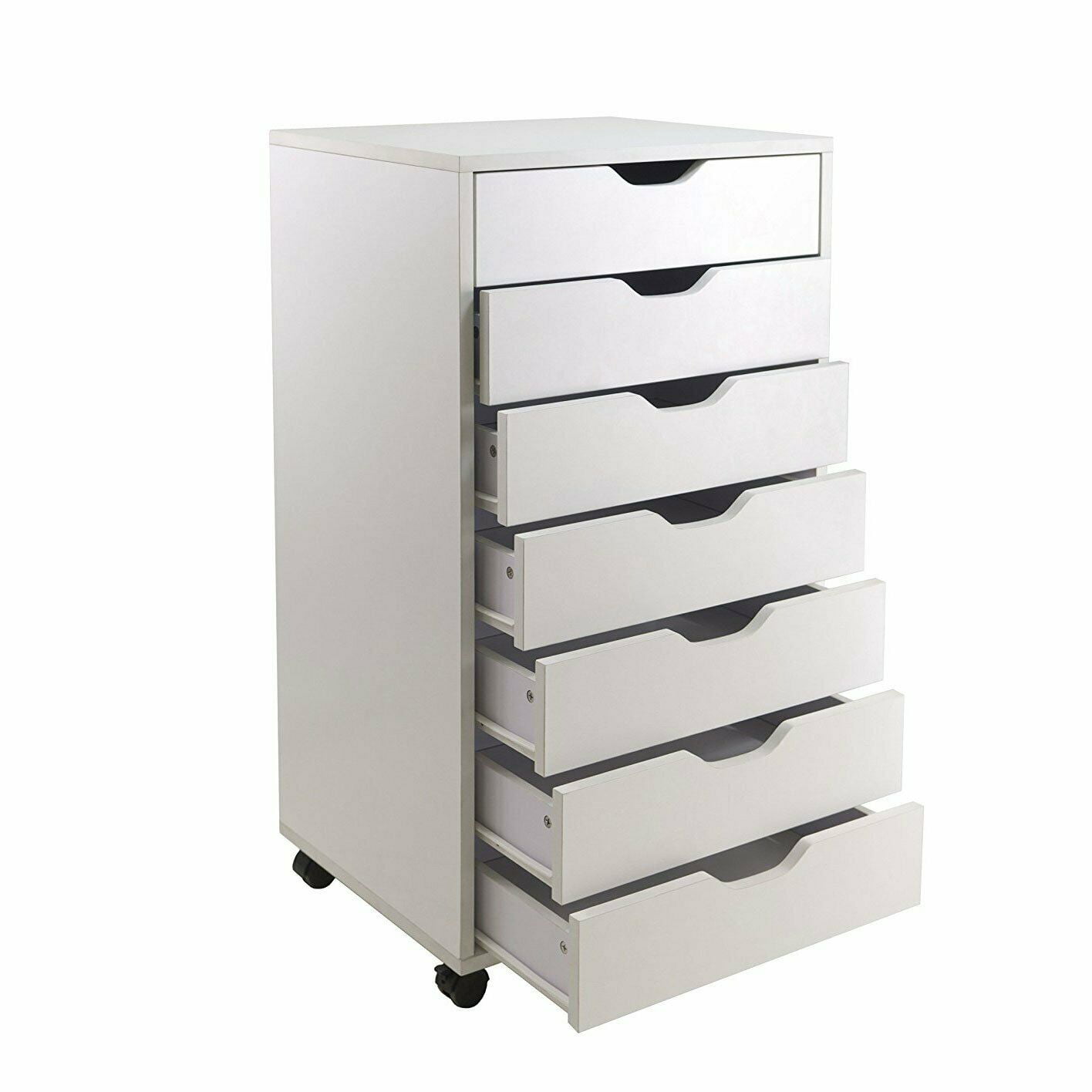 Details about   Home Office 7 Drawer Mobile Storage Cabinet Filing Cabinet with Locking Casters 