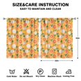 thumbnail image 2 of Boys Girls Kids Nursery Curtains Orange Print Pattern Window Drapes for Living Room Bedroom Playroom Decor Rod Pocket 52x63Inch 2 Panels, 2 of 2