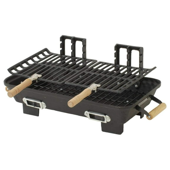 30052AMZ Kay Home Product's Cast Iron Hibachi Charcoal Grill, 10 by 18-Inch (Limited Edition)