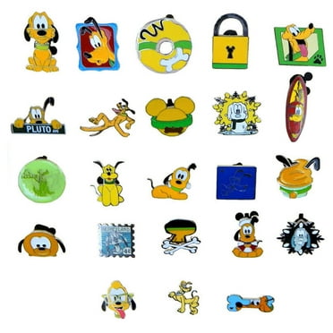 Pluto Dog Themed 5 Pin Set - Disney Park Trading Pins - Randomly Assorted