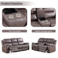 thumbnail image 4 of Bonzy Home Manual Recliner Sofa Collection,3-Seat Sofa, Loveseat and Single Recliner Chair, Suitable for Living Room & Meeting Room，Saddle, 4 of 8