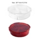thumbnail image 3 of Kearding Bandeja de servicio dividida con tapa Recipiente para refrigerios Dulces Aperitivos Nuez Azúcar Cacahuete Hogar Sala de estar Almacenamiento y organización del hogar Rojo Kearding HA075857-02, 3 of 6