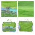 thumbnail image 3 of 1 Pc Women Portable Square Makeup Bag for Vacation Camping Business Travel, Green, 3 of 4