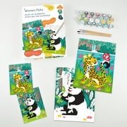Winnie's Picks Kids Paint by Numbers Kit, Panda & Leopard