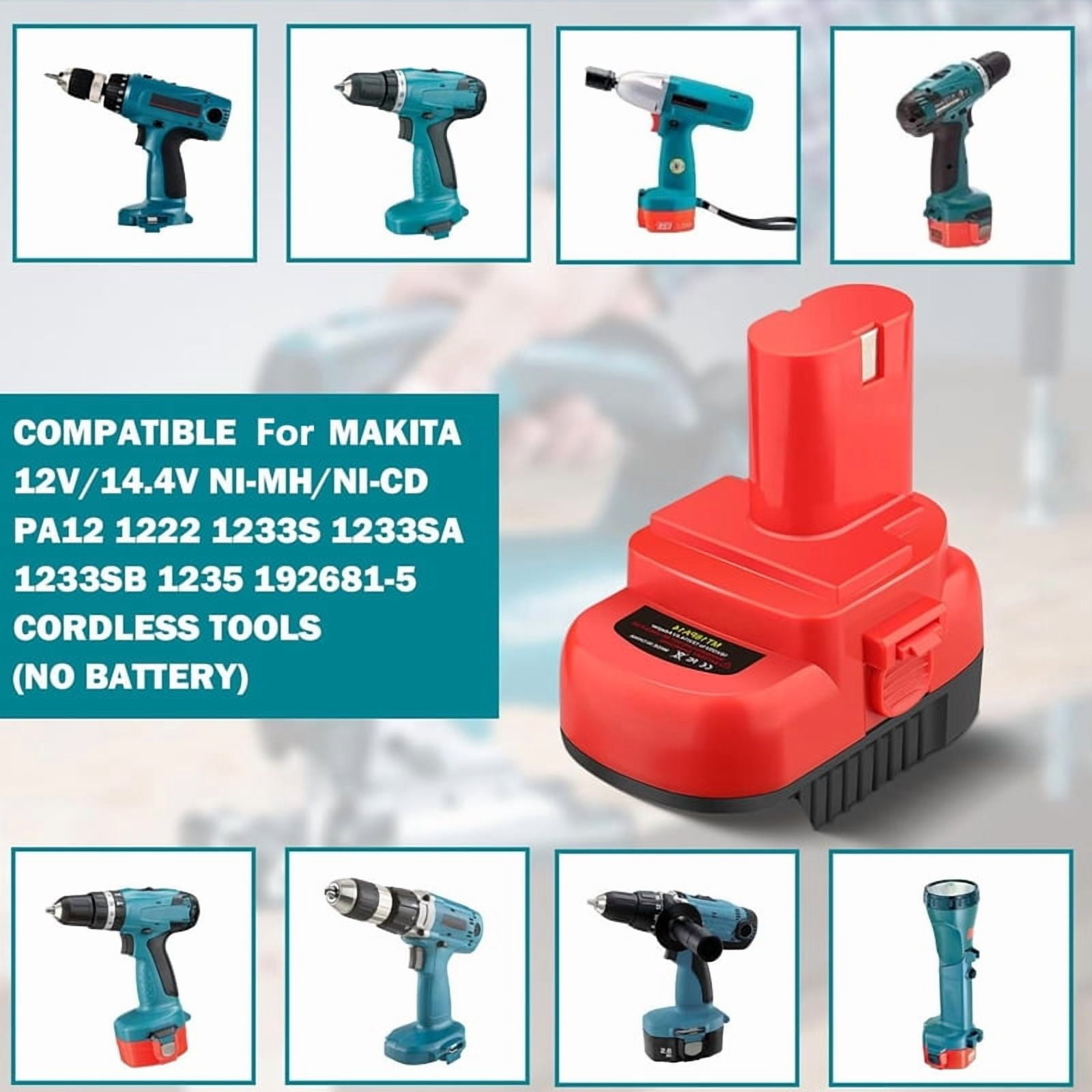 Battery Adapter For Ma*kita 18V Li-Ion Battery Convert To Ma*kita 12V/14.4V Ni-Mh 1200 1220 1201 Battery Cordless Tools