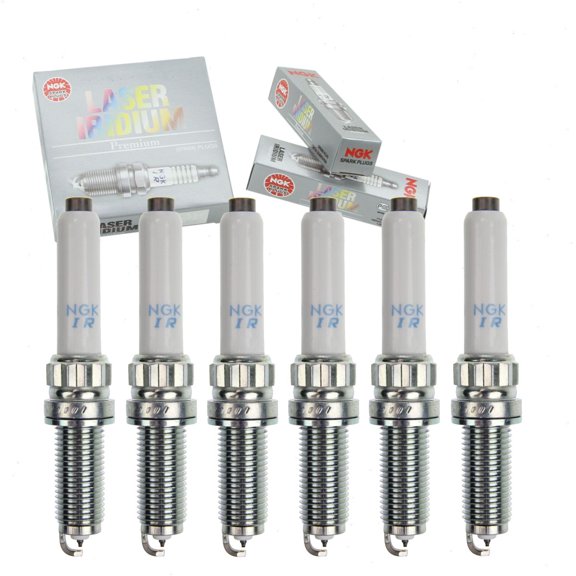 6 pc NGK Laser Iridium Spark Plugs compatible with BMW 340i GT xDrive 3.0L L6 2017-2019