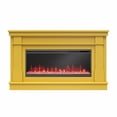 thumbnail image 4 of Waverly Wide Mantel with Linear Electric Fireplace & Crystal Ember Bed, Mustard Yellow, 4 of 11