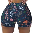 thumbnail image 2 of Haiem Colorful Flowers No Front Seam Biker Shorts for Women Yoga Workout Gym Bike Shorts with Tummy Control Moisture-Wicking-Large, 2 of 9