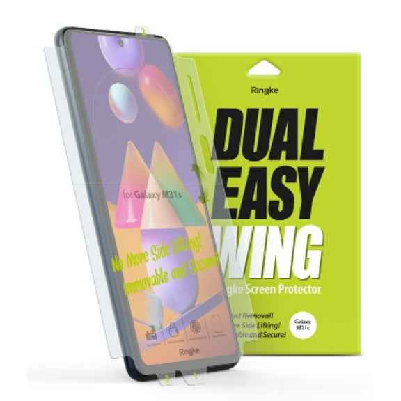 Ringke Dual Easy Wing (2 Pack) Screen Protector Designed for Galaxy M31s