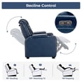 thumbnail image 3 of Bonzy Home Electric Recliner Chair with LED Lighting, Adjustable Headrest, USB Ports & Cup Holders, Hidden Arm Storage, Home Theater Seating Reclining Chair, Blue, 3 of 10