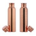 thumbnail image 3 of Set of 2 Pure Copper Water Bottles, UNLINED, UNCOATED and LACQURE FREE for Ayurvedic Health Benefits 600 Ml, 3 of 4