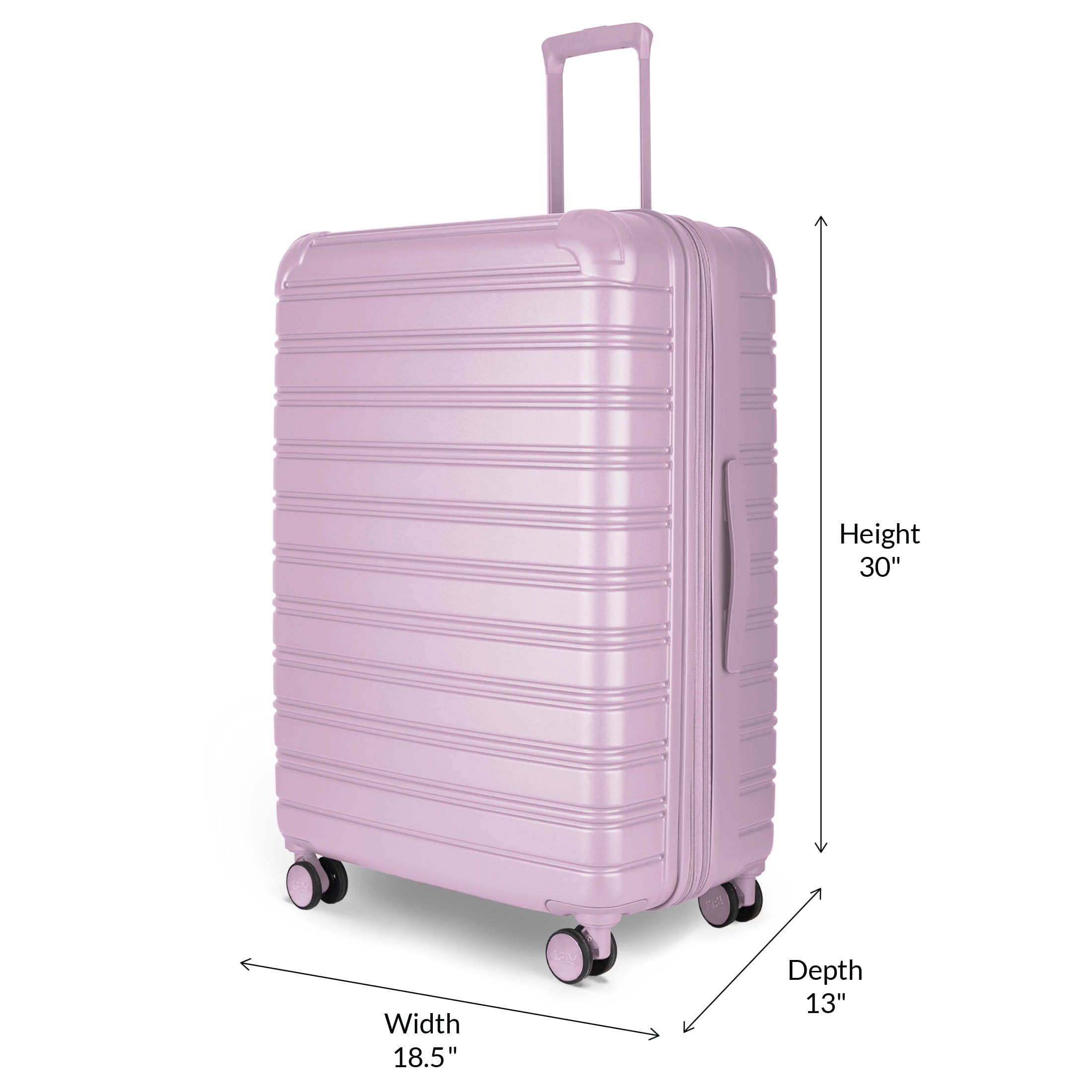 iFLY Fibertech 3.0 Matte Expandable Hardside Spinner 2-Piece Luggage Set, 20" Carry-On & 28" Checked Suitcase, Mauve
