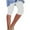 White, variant on ZQUUVOU Women's Summer High Waisted Solid Color Capris Matching Slim Fitting Yoga Gym Shorts(Purple,3XL)