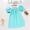 Blue, variant on ZEHJUHAN Girl's Bunny Bow Embroidered Ruffle Detail Dress, Short Sleeve Round Neck Party A-Line Dress Blue,2Y