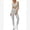Grey, variant on IBTOM CASTLE Womens Two Piece Workout Sets Double Layer Sports Bra Matching Tummy Control High Wait Leggings Active Gym Outfit S Grey