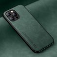 thumbnail image 3 of Luxury Leather Case For iPhone 15 14 13 12 11 Pro Max Mini XR XS Max 8 7 15 Plus SE 2020 Cover With Metal Plate Support Car Hold, 3 of 5
