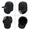 thumbnail image 4 of ASTRAEA 3 in 1 Winter Trapper Hat for Men Women, Windproof Trooper Hunting Russian Fur Hat with Ear Flap Mask, Aviator Ushanka for Cold Weather, Gray, 4 of 7