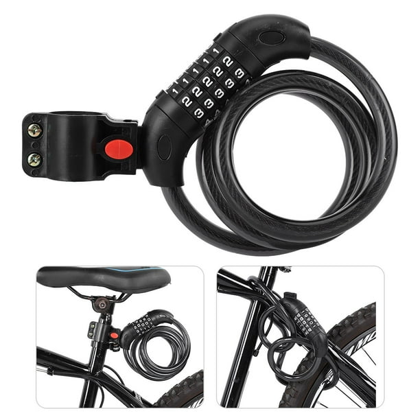 Tebru Coded Lock,Bike Lock,Bike Lock Electric Mountain Bicycle Fixed Portable Antitheft Strip Lock Coded Lock