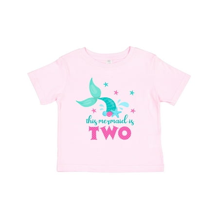 

Inktastic Mermaid Tail 2nd Birthday Gift Toddler Toddler Girl T-Shirt