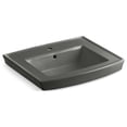 thumbnail image 3 of Kohler 2358-1-7 24 in. Rectangular Pedestal Bathroom Sink - Black, 3 of 6