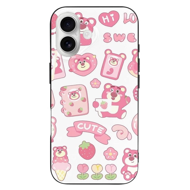 Funda Lotso de TPU para iPhone 16: ultrafina, a prueba de golpes, antiamarilleo, resistente a arañazos, compatible con carga inalámbrica, agarre mejorado, estilo negro.