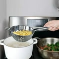 thumbnail image 3 of Stainless Steel Scoop Colander with Handle Kitchen Strainer, Resting Feet and Colander to Strain, Rinse, Fry, Steam or Cook Vegetables & Pasta & Wash fruits TG-CO-5, 3 of 4