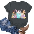 thumbnail image 3 of Blusas de Manga Corta para las Mujeres Divertida Impresión Cuello Redondo Camiseta Vintage, Blusas de Primavera para las Mujeres, 3 of 4