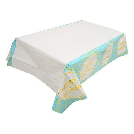 

LIHUA Disposable Tablecloth Anti-fouling Protective Happy Birthday Glossy Table Cover Party Supplies