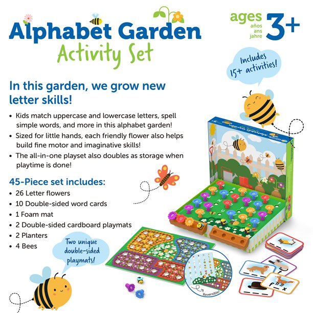 Learning Resources Alphabet Garden Activity Set - 45 Pieces, Age 3+ Educational Indoor Games, Preschool Alphabet, Toddler Brain Toys, Toddler Preschool Learning Learning Resources NA