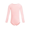 thumbnail image 3 of CHICTRY Little Girls Basic Ballet Dance Costume Long Sleeve Leotard with Wrap Skirt Pearl Pink 12-14, 3 of 7