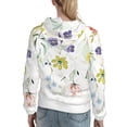 thumbnail image 7 of Daiia Wildflowers Pattern Women's Fashion Hoodies & Sweatshirts with Kangaroo Pocket Hooded Sweatshirt with Eye-catching Drawstrings-Medium, 7 of 7