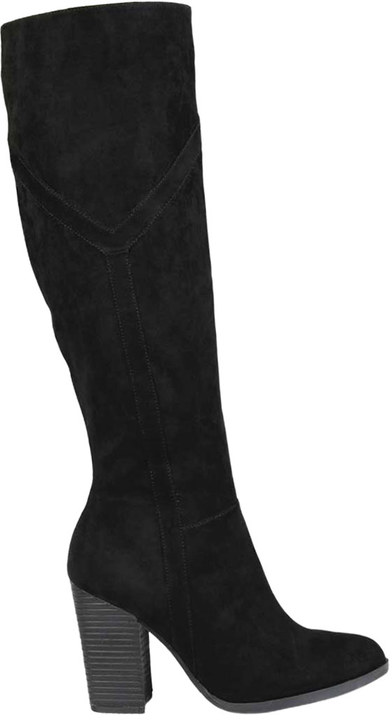 Women's Journee Collection Kyllie Extra Wide Calf Knee High Boot Black Faux Suede 8 M
