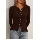 thumbnail image 4 of Suéter PRETTYGARDEN Otoño 2025 Mujer Marrón XL Tejido Acanalado, 4 of 7
