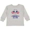 thumbnail image 3 of Inktastic America Est 1776 4th of July Boys or Girls Long Sleeve Toddler T-Shirt, 3 of 5