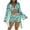 B-Green, variant on WREESH Women's 3-Piece Tropical Bikini Set , Boho Kimono Beach Cover-Up with Boy Shorts & High-Waist Swim Bottoms Pink