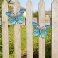 thumbnail image 5 of Beautynvta Colorful Metal Butterfly Wall Decor, Iron Butterfly Outdoor Fence Wall Art Decor, Hanging Decor for Garden Yard Living Room Patio Balcony, 5 of 6