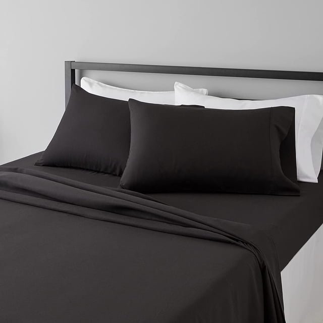 Lightweight Super Soft, Wrinkle-Free, Easy Care Microfiber 4-Piece Bed Sheet Set with 14-Inch Deep Pockets, Full, Bright White, Solid