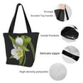 thumbnail image 4 of Kll Tote Bag For Women Field Pansy Print Shopping Grocery Reusable Bags For Office School Shopping Travel, 4 of 7