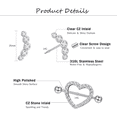 thumbnail image 2 of Piercing Pezon Set Corazon Diablito Varios 14 Piezas Plata, 2 of 5