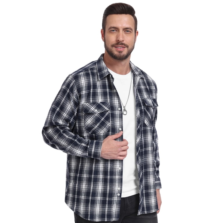 Iceglad Men's Brushed Flannel Check Shirt photo 8