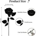 thumbnail image 2 of 10Pcs Black Rose Artificial Flowers with Long Stem,Realistic Silk Fake Roses Bouquet for Home Wedding Centerpieces Party Table Decoration Halloween Gifts, 2 of 6