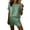 Green02, variant on Women's Two Piece Set Short Sleeve Round Neck Top and Shorts with Pockets Cotton Linen Casual Summer Outfit - Set