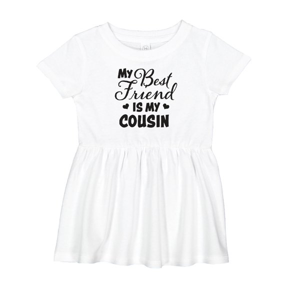 Inktastic My Best Friend is My Cousin with Hearts Girls Baby Dress