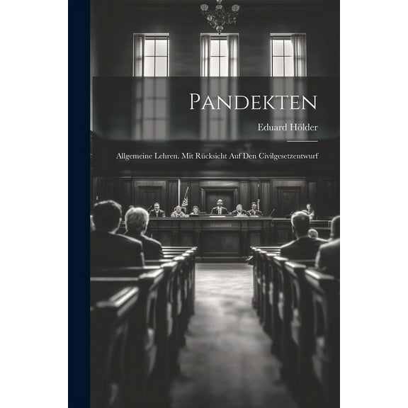 Pandekten: Allgemeine Lehren. Mit Rücksicht Auf Den Civilgesetzentwurf (Paperback)