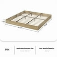thumbnail image 2 of Solid Wood Platform Bed Frame, Floor-Standing, No Headboard, No Box Spring Needed, Noise-Free, Easy Assembly, Minimalist Modern Design for Small Spaces, Full, Natural, 2 of 8