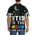 thumbnail image 3 of Honeii I Love With Autism To The Moon And Back for Men's Short-Sleeved Button-Up Collared Shirt Featuring A Pocket, Perfect for Beach Vacations, And Travel Adventures.-X-Large, 3 of 5