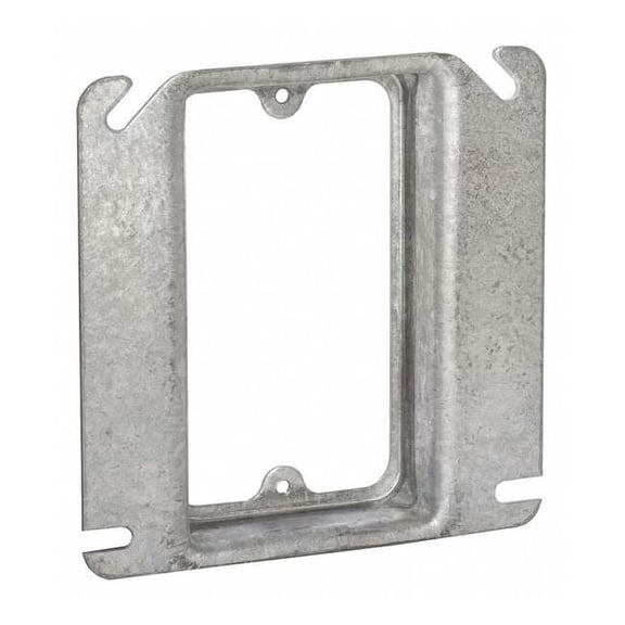 Raco Mud Ring, 1 Gang, Galvanized Zinc, Square Box Type 773