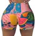 thumbnail image 2 of Disketp Colorful Summer Fruit Table for Scrunch Butt Workout Shorts Women Seamless Soft Smooth Gym Yoga Scrunch Active Shorts-Small, 2 of 8