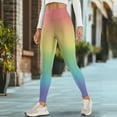 thumbnail image 4 of Renewold Rainbow Gradient Womens Yoga Pants with Pockets High Waisted Womens Leggings Cute Exercise Yoga Leggings Opaque Activewear Lightweight Ankle Leggings, L, 4 of 8