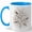 Blue, variant on Black Botanical Leaf Coffee Mug, Minimal Plant Lover Mug, Nature Birthday Christmas Gift, Ink Line Leaf Branch Watercolor Art, 11 oz White Ceramic Coffee Cup Gift for Tea Lover